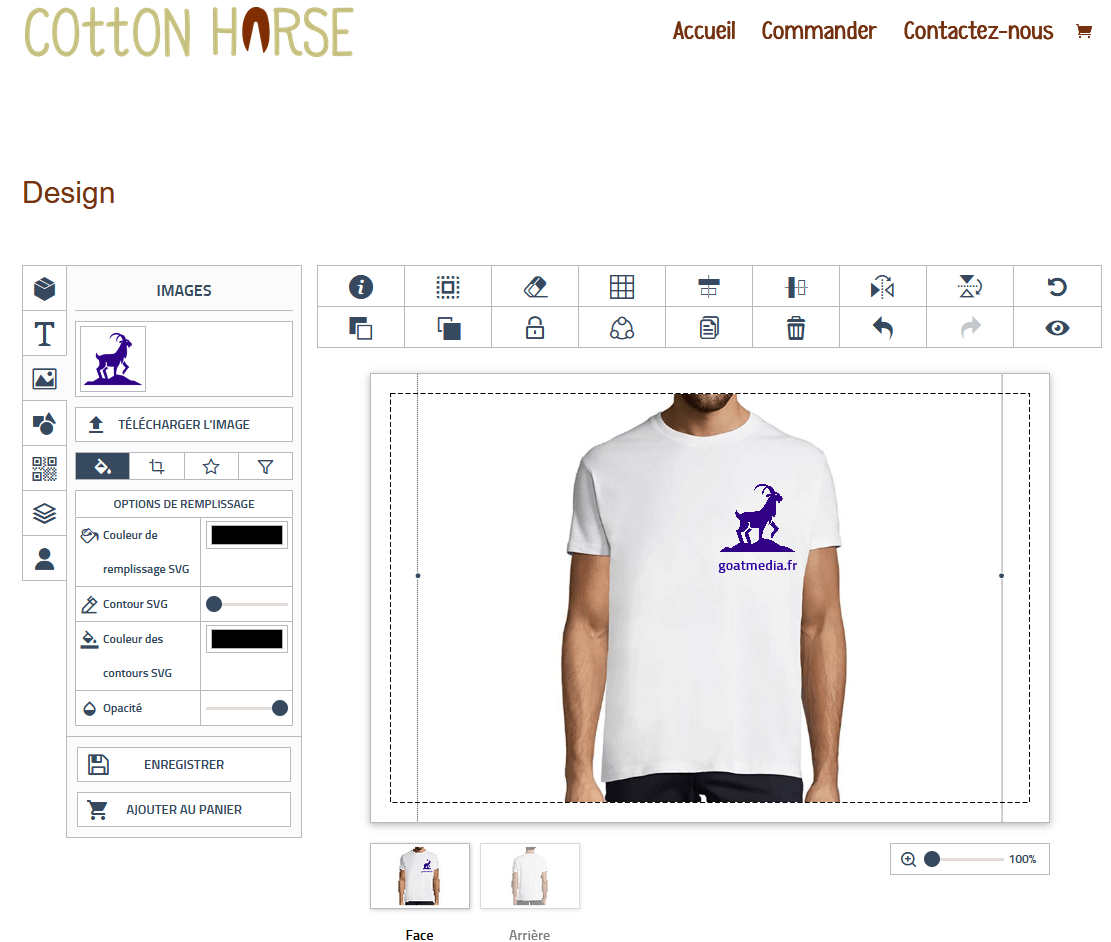 Logiciel de personnalisation cotton horse